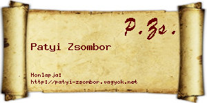 Patyi Zsombor névjegykártya