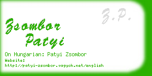 zsombor patyi business card